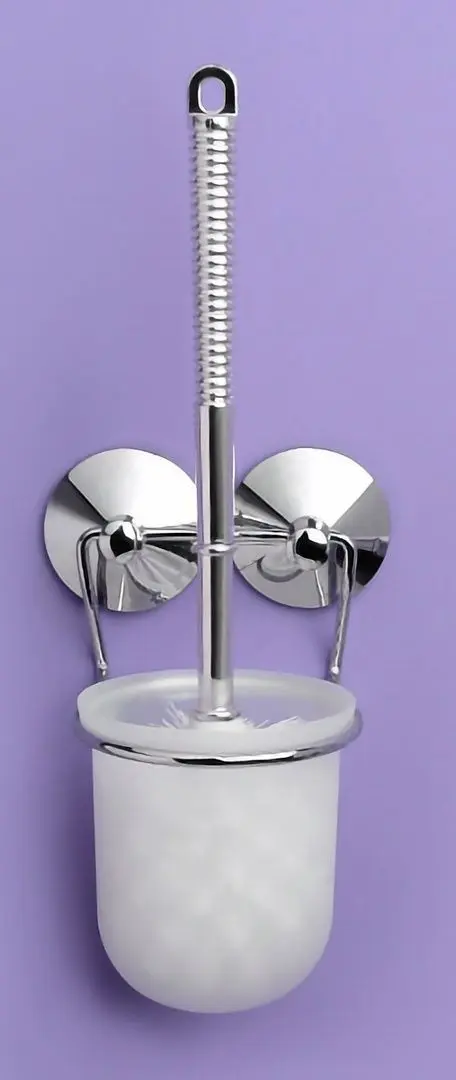Щетка для туалета с подставкой MSV 53674 (White/Chrome)