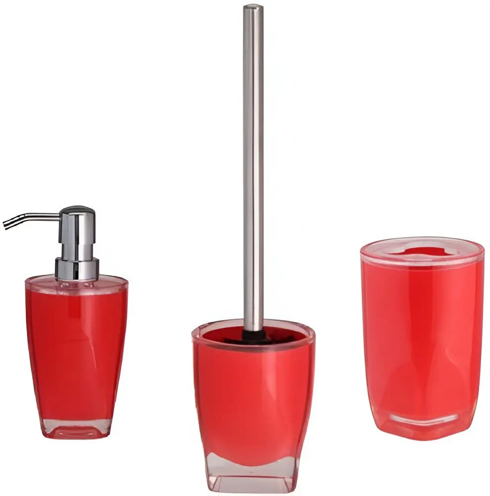 Perie pentru WC cu suport MSV Tahiti (Red)