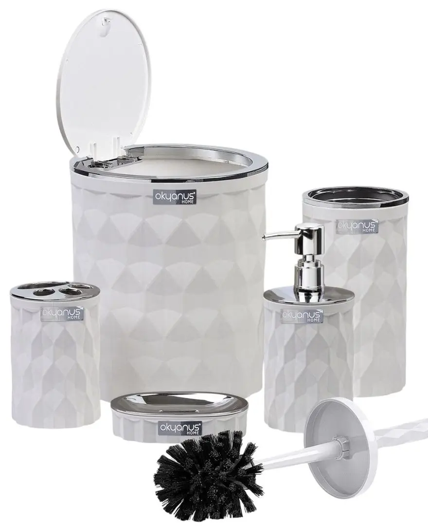 Set pentru baie Okyanus Home Diamond OKY-467-1-B (White/Chrome)