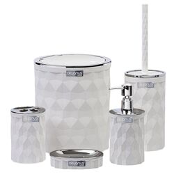 Набор для ванной комнаты Okyanus Home Diamond OKY-467-1-B (White/Chrome)