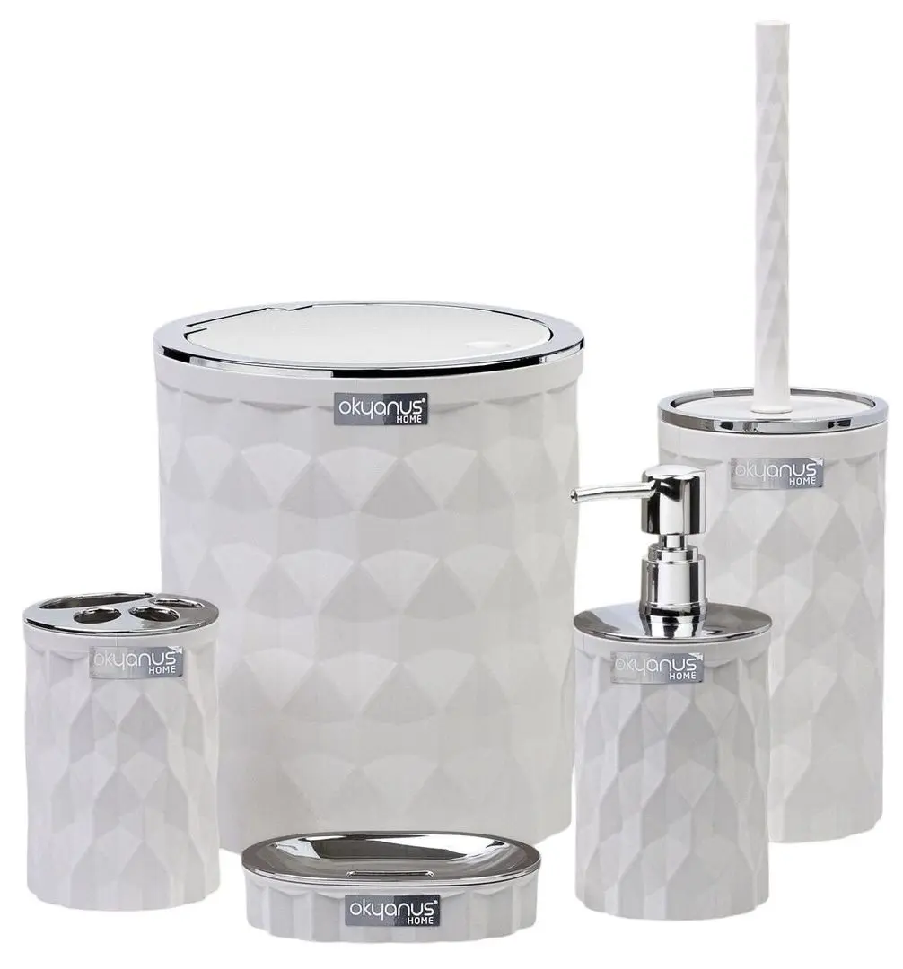 Set pentru baie Okyanus Home Diamond OKY-467-1-B (White/Chrome)