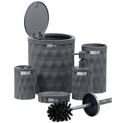 Набор для ванной комнаты Okyanus Home Diamond OKY-467-A (Anthracite) Thumb