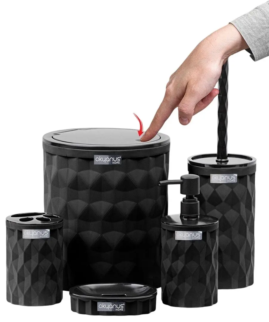 Set pentru baie Okyanus Home Diamond OKY-467-S (Black)