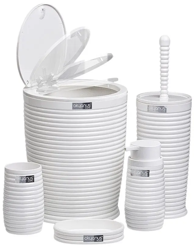 Набор для ванной комнаты Okyanus Home Elegance OKY-486-B (White)