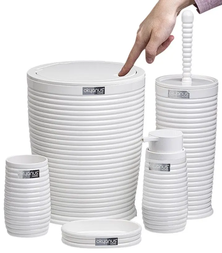 Набор для ванной комнаты Okyanus Home Elegance OKY-486-B (White)