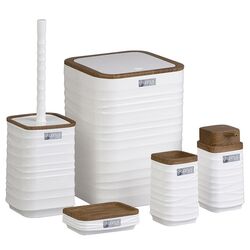 Набор для ванной комнаты Okyanus Home Luna Square OKY-440-3-B (White/Wood)