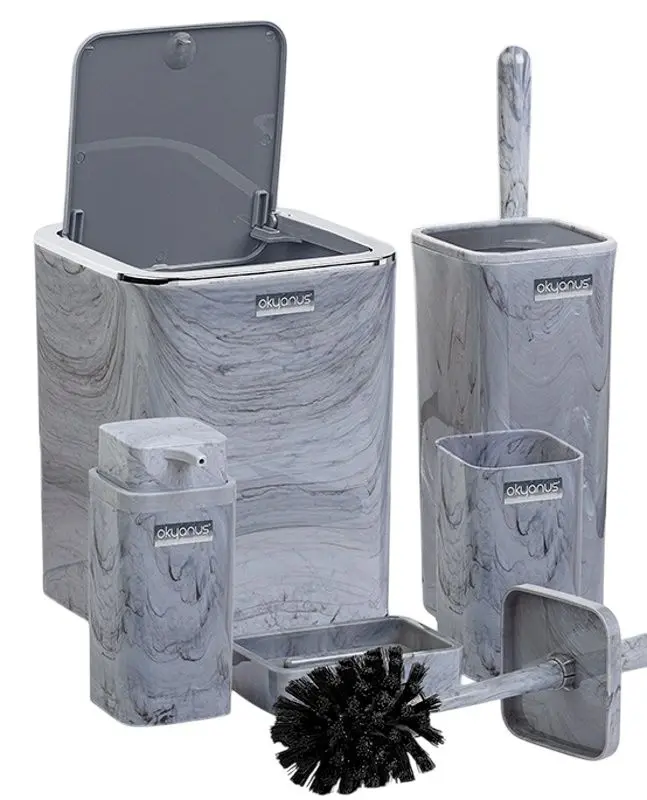 Set pentru baie Okyanus Home Marble OKY-514 (Grey)