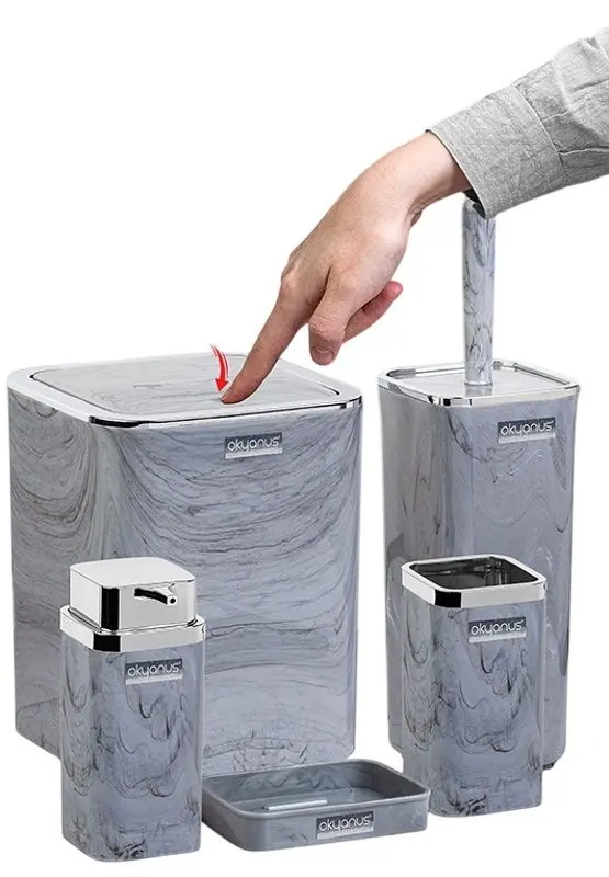 Set pentru baie Okyanus Home Marble OKY-514 (Grey)
