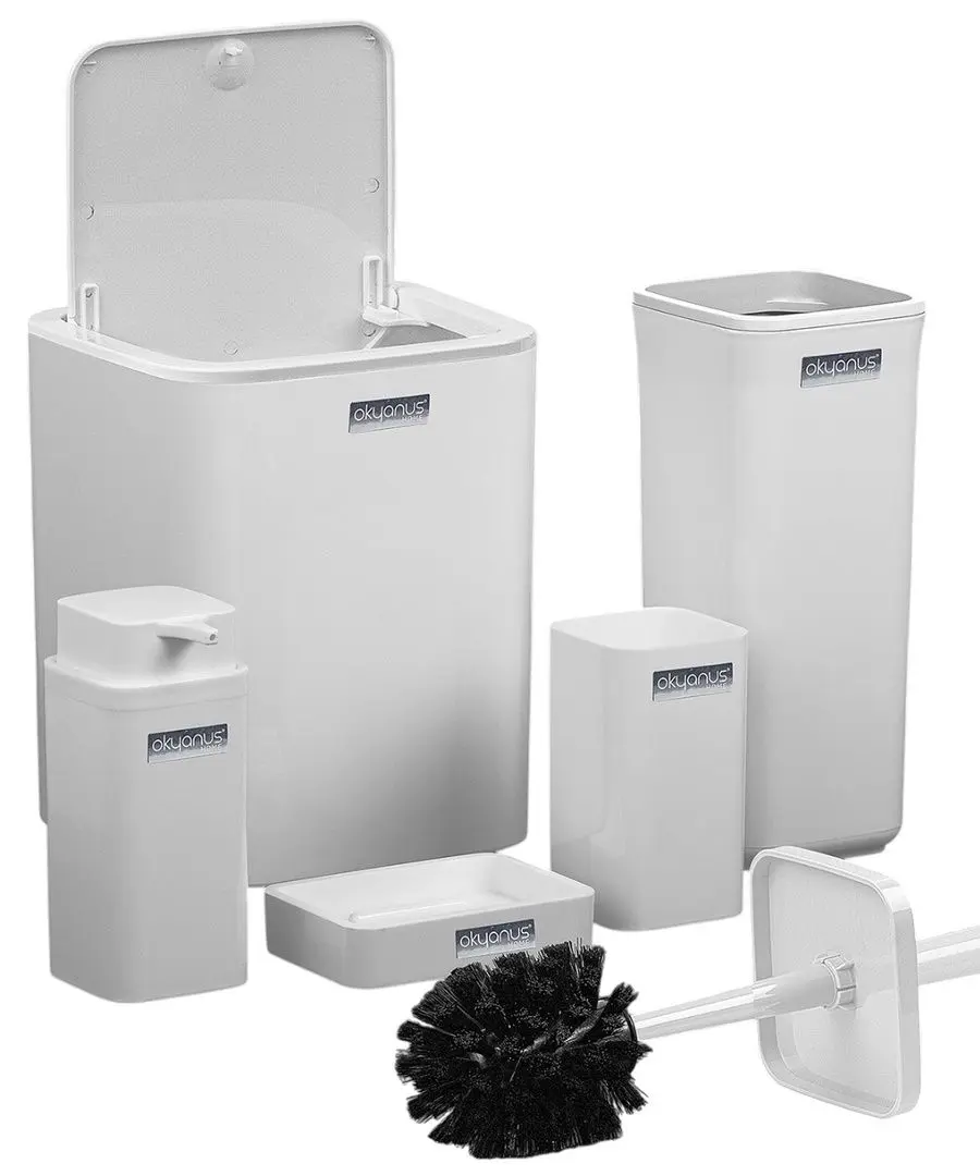Набор для ванной комнаты Okyanus Home Square OKY-615-B (White)