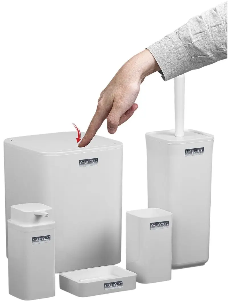 Набор для ванной комнаты Okyanus Home Square OKY-615-B (White)