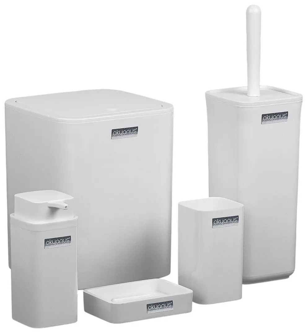Набор для ванной комнаты Okyanus Home Square OKY-615-B (White)