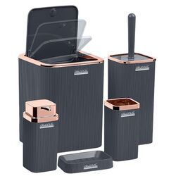 Набор для ванной комнаты Okyanus Home Stella OKY-461-2-A (Rose/Anthracite) Thumb