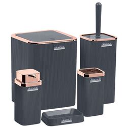 Набор для ванной комнаты Okyanus Home Stella OKY-461-2-A (Rose/Anthracite)