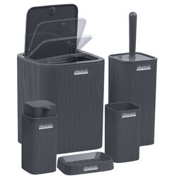 Набор для ванной комнаты Okyanus Home Stella OKY-461-A (Anthracite) Thumb