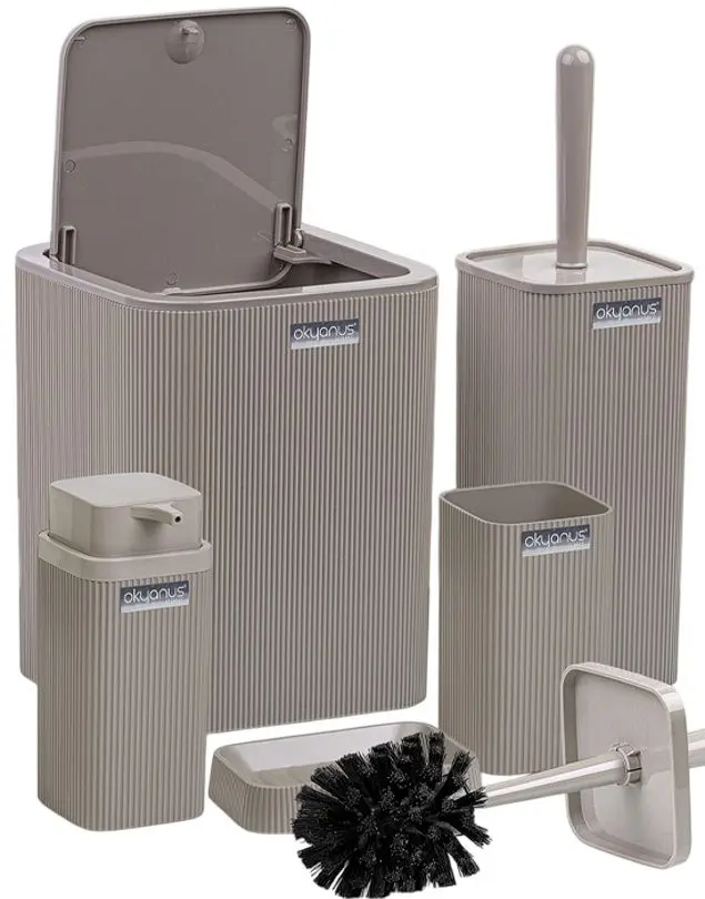 Набор для ванной комнаты Okyanus Home Stella OKY-461-K (Brown)