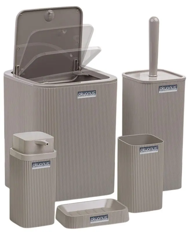 Набор для ванной комнаты Okyanus Home Stella OKY-461-K (Brown)