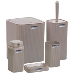 Набор для ванной комнаты Okyanus Home Stella OKY-461-K (Brown)