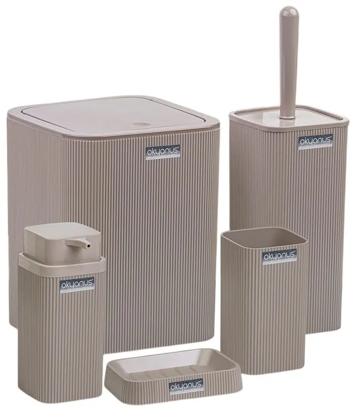 Набор для ванной комнаты Okyanus Home Stella OKY-461-K (Brown)