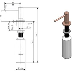 Дозатор для жидкого мыла Reginox R34811 (Copper) Thumb