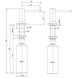 Dozator pentru sapun lichid Reginox R34828 (Gold) Thumb