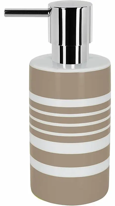 Dozator pentru sapun lichid Spirella Tube Stripes (Beige)