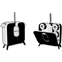 Щетка для туалета и подставка для бумаги Spirella Cube (Grey) Thumb