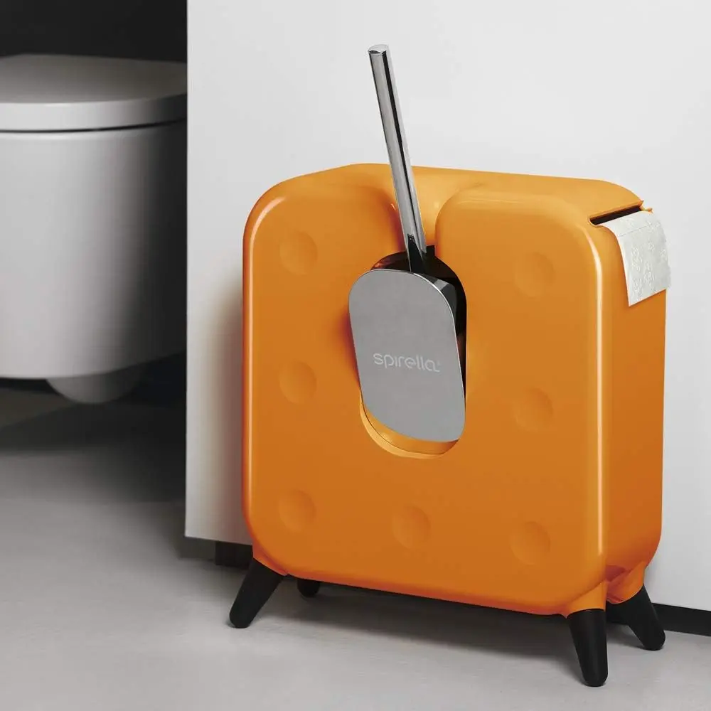 Щетка для туалета и подставка для бумаги Spirella Cube (Grey)