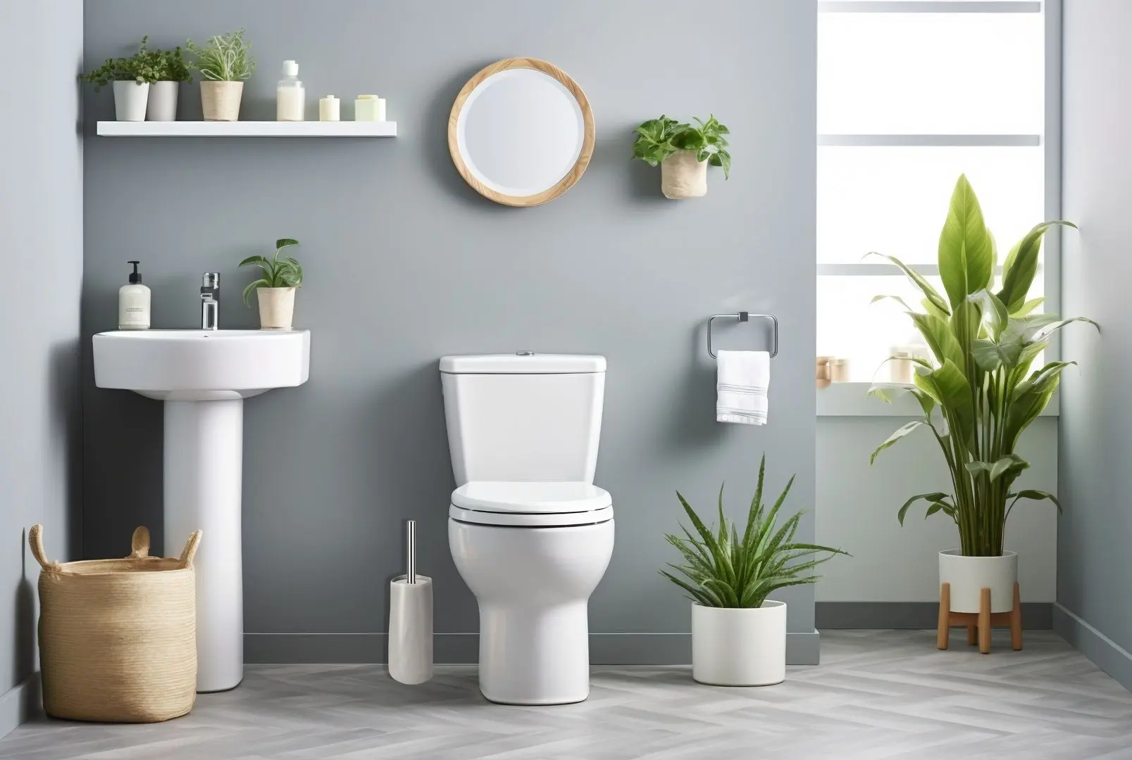 Щетка для туалета с подставкой Spirella Sina (Green)