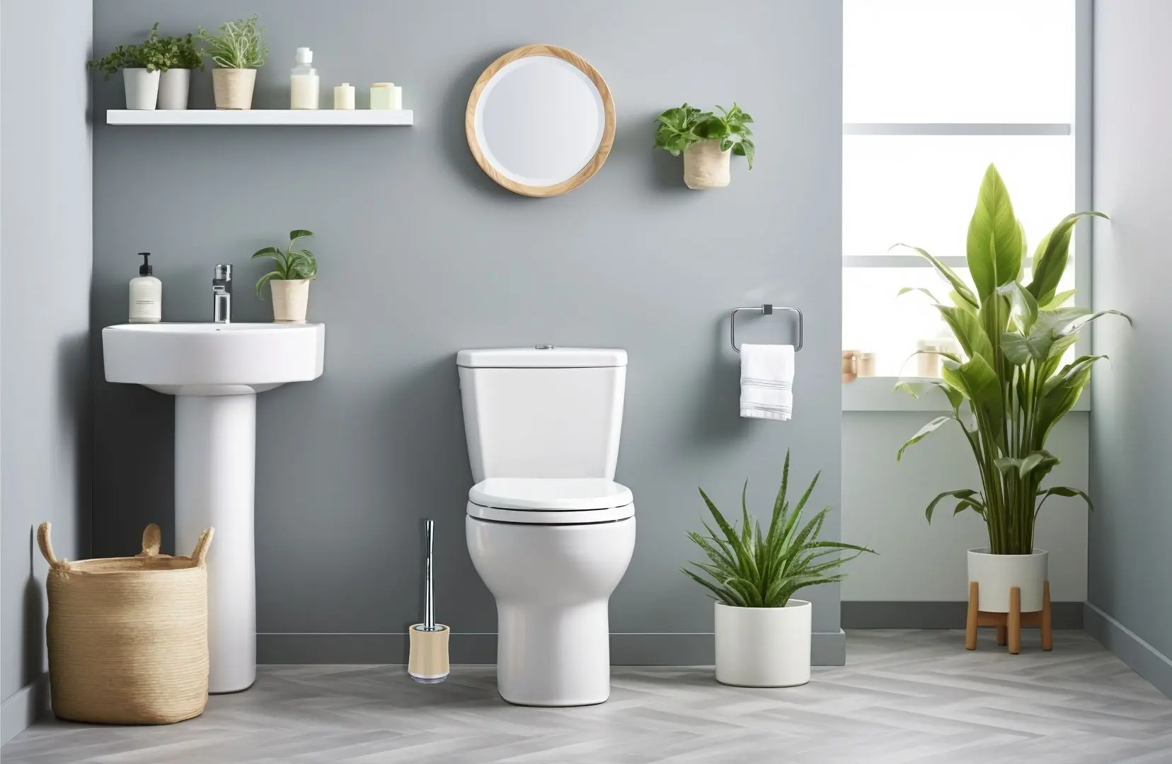 Perie pentru WC cu suport Spirella Sydney (Beige)