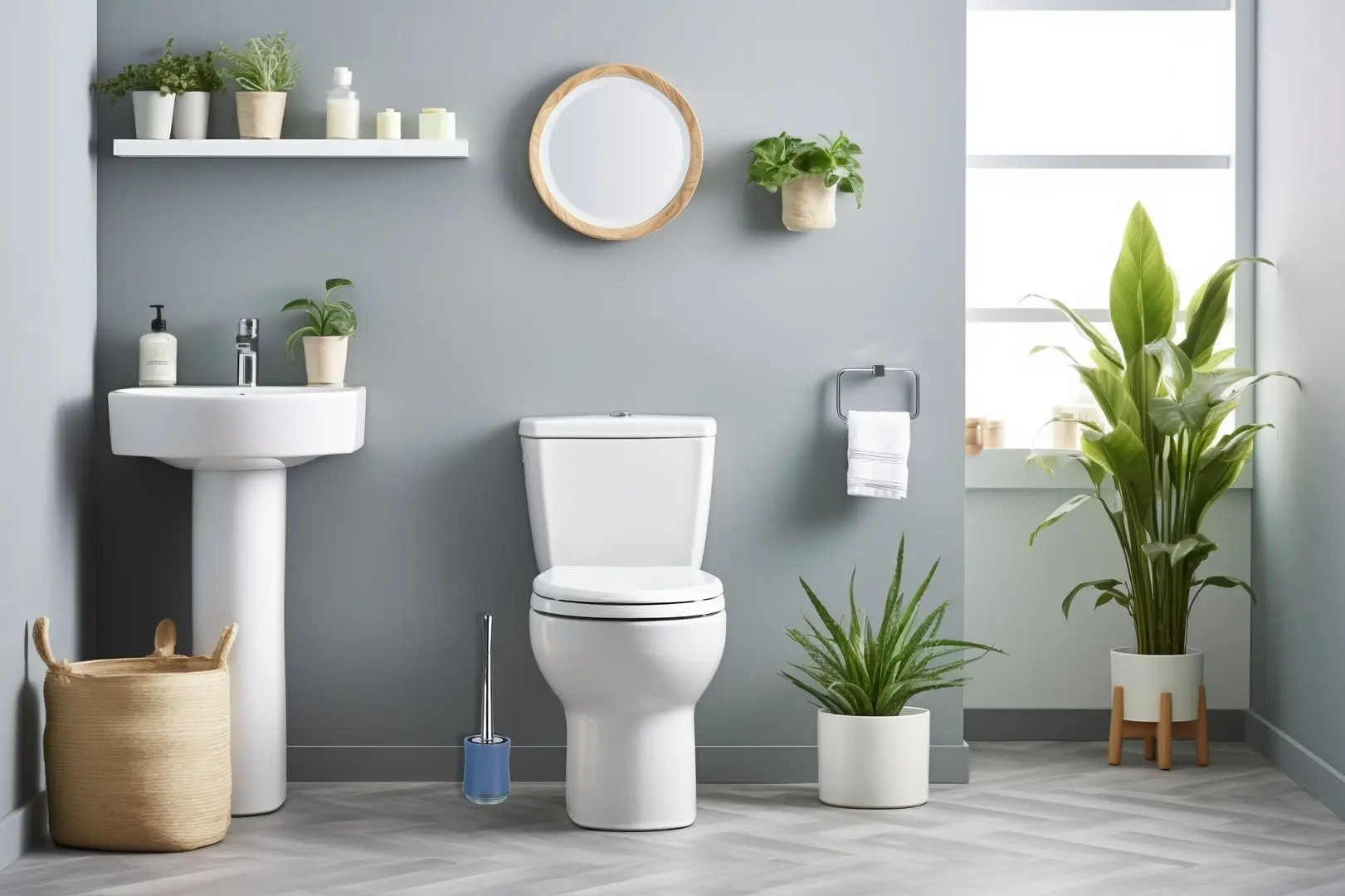 Perie pentru WC cu suport Spirella Sydney (Blue)