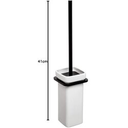 Щетка для туалета с подставкой Tatay Onyx 52132 (White/Black) Thumb