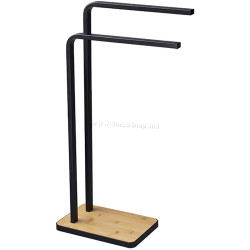 Suport pentru prosop Tempo Kondela Labav (Black/Bamboo)