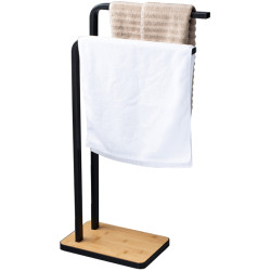 Suport pentru prosop Tempo Kondela Labav (Black/Bamboo) Thumb