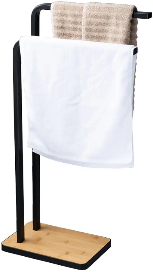 Suport pentru prosop Tempo Kondela Labav (Black/Bamboo) - 4