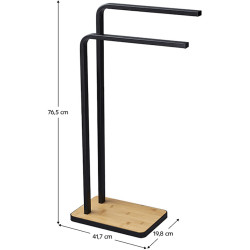 Suport pentru prosop Tempo Kondela Labav (Black/Bamboo) Thumb