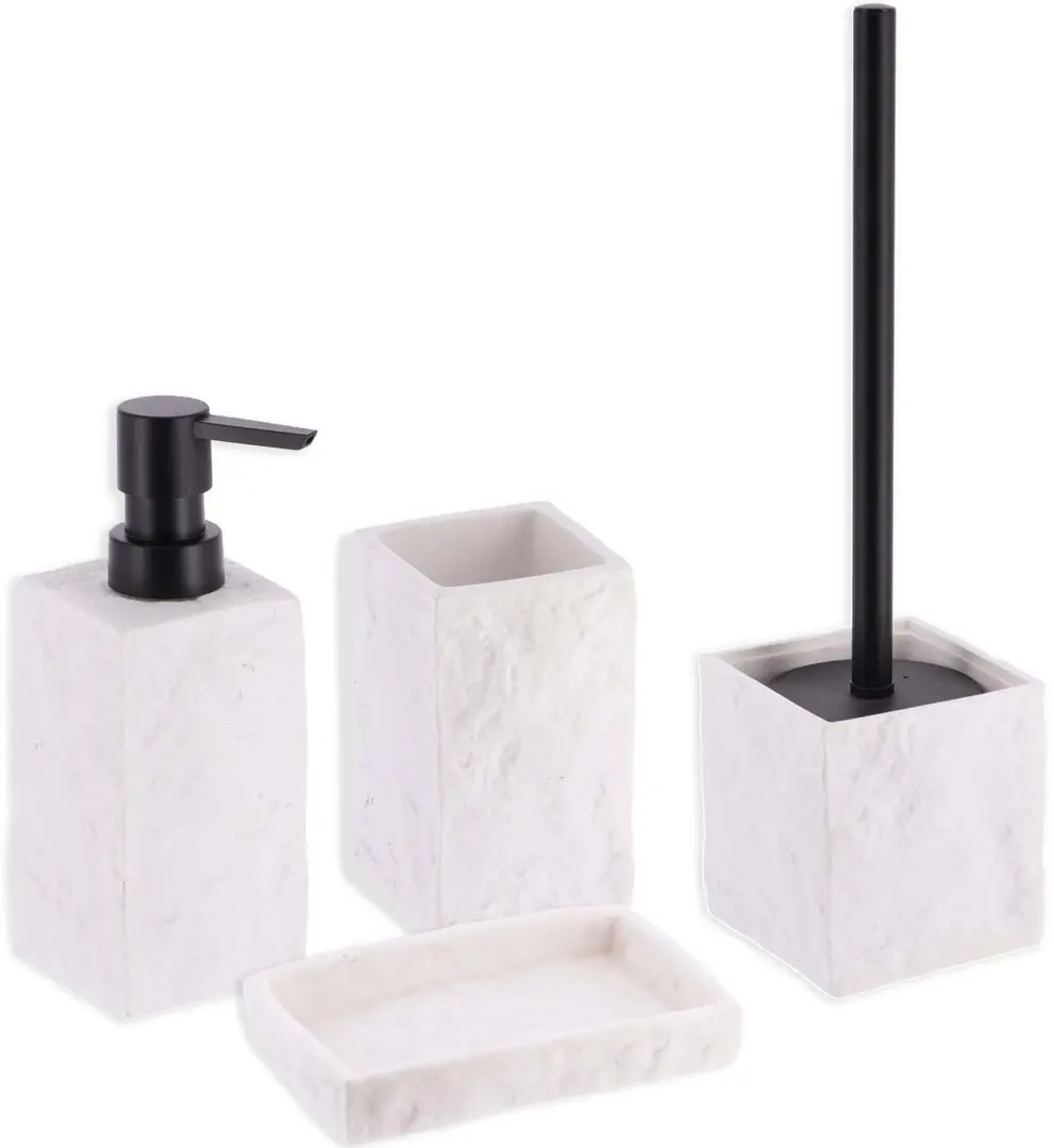 Щетка для туалета с подставкой Tendance Cube (White Stone)