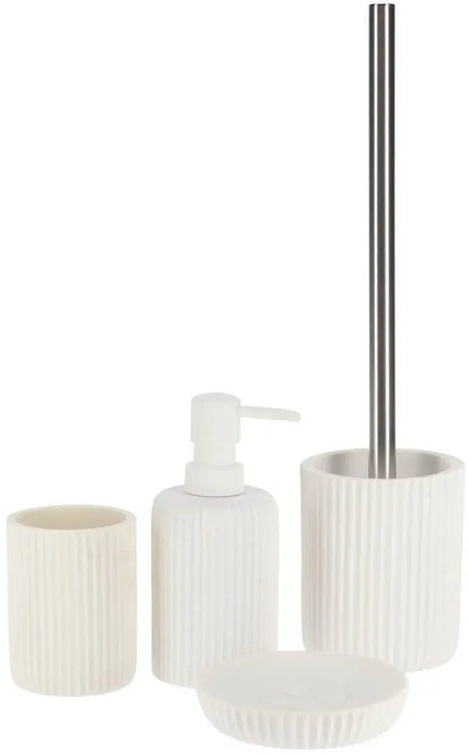 Щетка для туалета с подставкой Tendance Vertical Stripes 43695 (White)