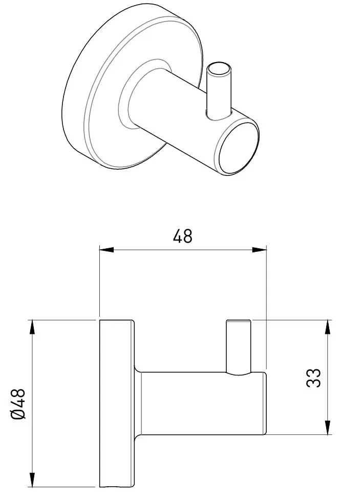 Suport pentru prosoape Volle Ronda (Chrome)