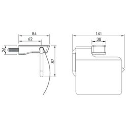 Держатель для туалетной бумаги Imprese Grafiky ZMK041807220 (Nickel) Thumb