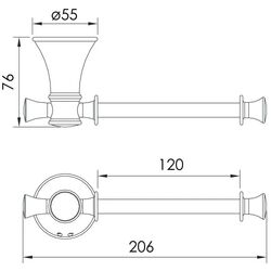 Держатель для туалетной бумаги Imprese Podzima Ledove ZMK01170122 (Chrome) Thumb