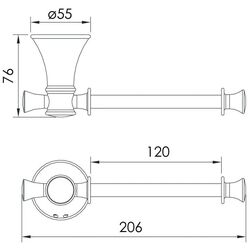 Держатель для туалетной бумаги Imprese Podzima Zrala ZMK02170822 (Black) Thumb