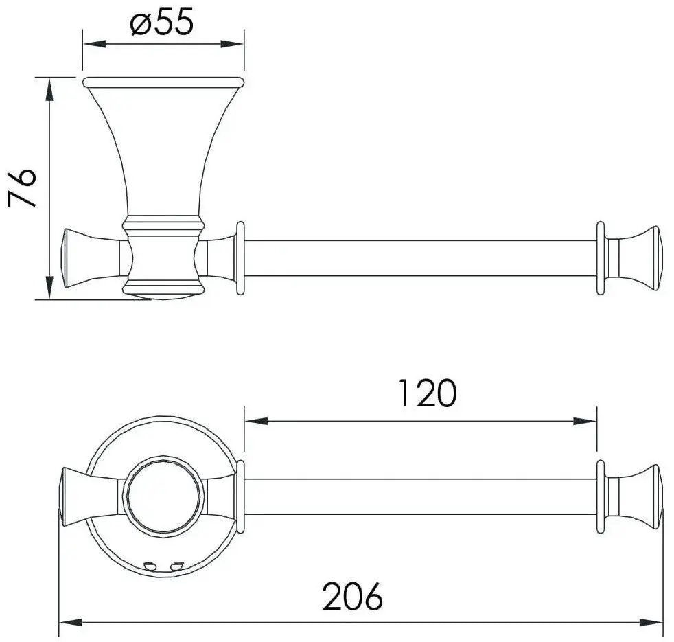 Держатель для туалетной бумаги Imprese Podzima Zrala ZMK02170822 (Black)