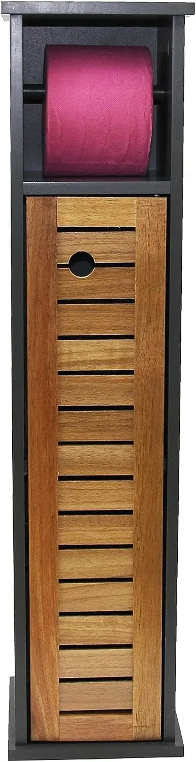 Шкаф для туалетной бумаги Tendance 49827 (Black/Wood)