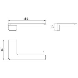 Suport pentru hartie igienica Volle Solo 2510.240106 (Graphite) Thumb