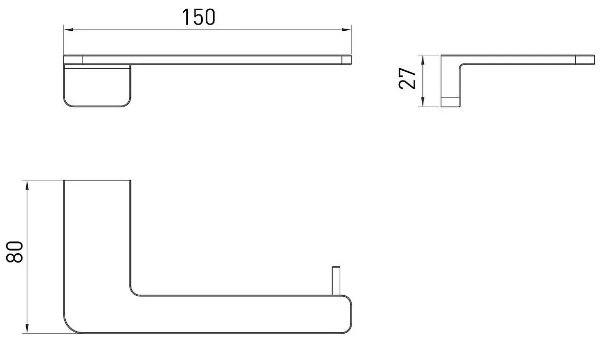 Suport pentru hartie igienica Volle Solo 2510.240106 (Graphite)