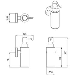 Dozator pentru sapun lichid Volle Ronda (Chrome) Thumb