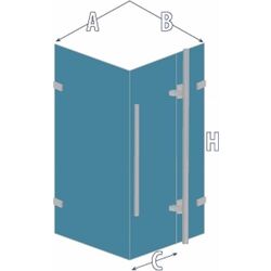 Душевая кабина New Trendy Galaxy K-0277 90x90 (Chrome) Thumb