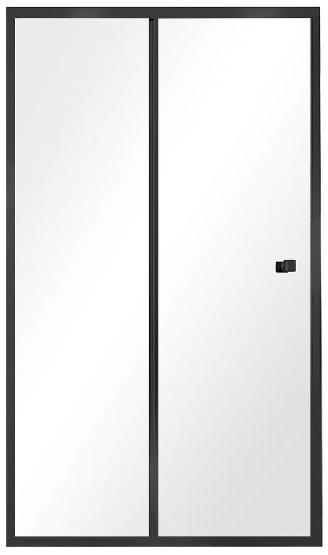 Usa pentru dus Besco Duo Slide Black DDSB-120 120x195 (Transparent)