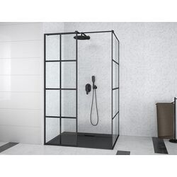 Cabina de dus Besco Excea EXC-109-190B 100x90x190 (Transparent) Thumb