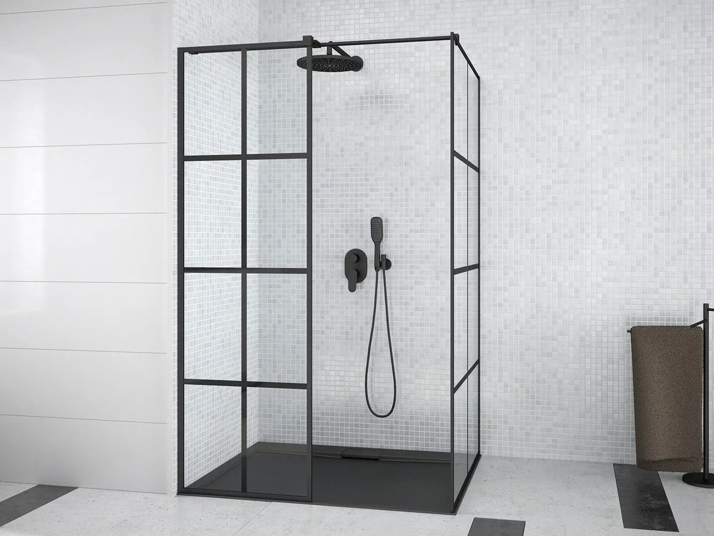 Cabina de dus Besco Excea EXC-128-190B 120x80x190 (Transparent) - 2